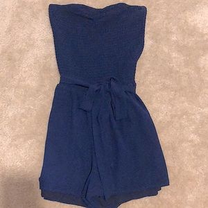 Naked zebra strapless navy jumper sz S. NWOT